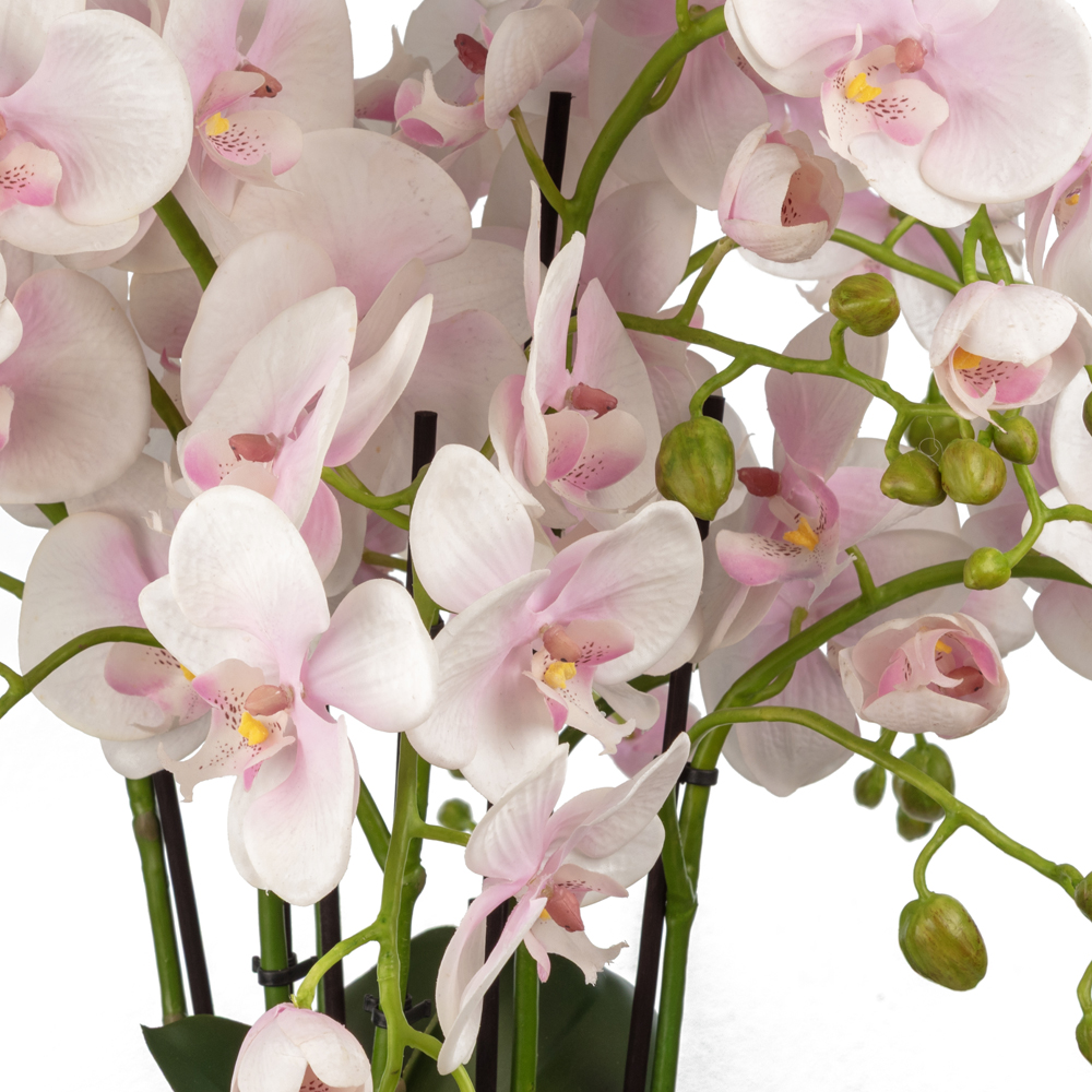 Metal Saksıda Islak Dokulu Pembe Orkide Aranjman (50 CM) Metal Saksıda Islak Dokulu Pembe Orkide Aranjman (50 CM) - Görsel 2