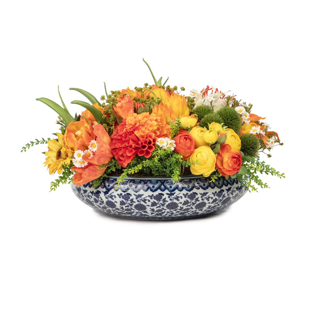 Bleu Blanc Vazo Karışık Aranjman (50 CM) Bleu Blanc Vazo Karışık Aranjman (50 CM)