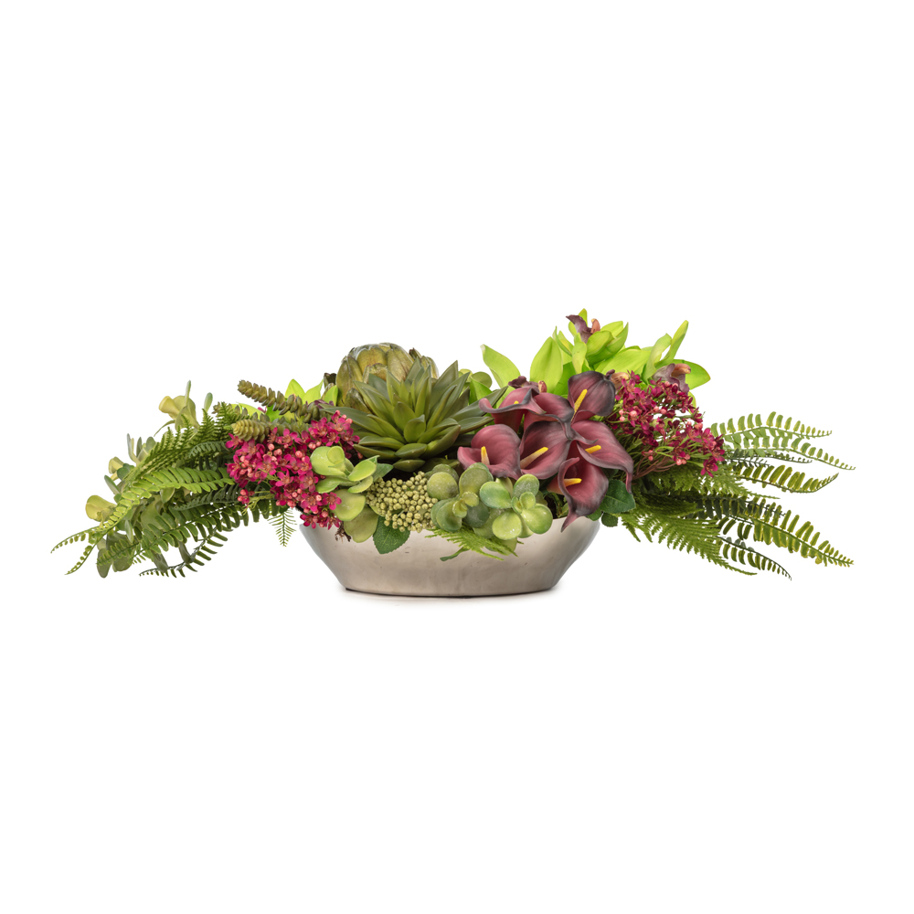 Metal Tabakta Karışık Aranjman (70 CM) Metal Tabakta Karışık Aranjman (70 CM)