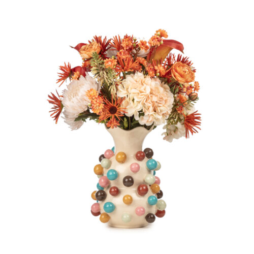 Party Color Seramik Vazo Gala Karışık Aranjman (54 CM)