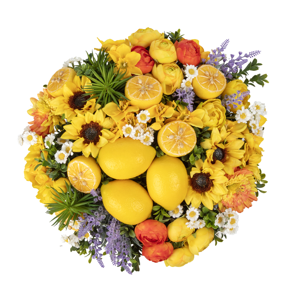 Bleu Blanc Vazo Karışık Limon Aranjman (16 CM) Bleu Blanc Vazo Karışık Limon Aranjman (16 CM) - Görsel 2