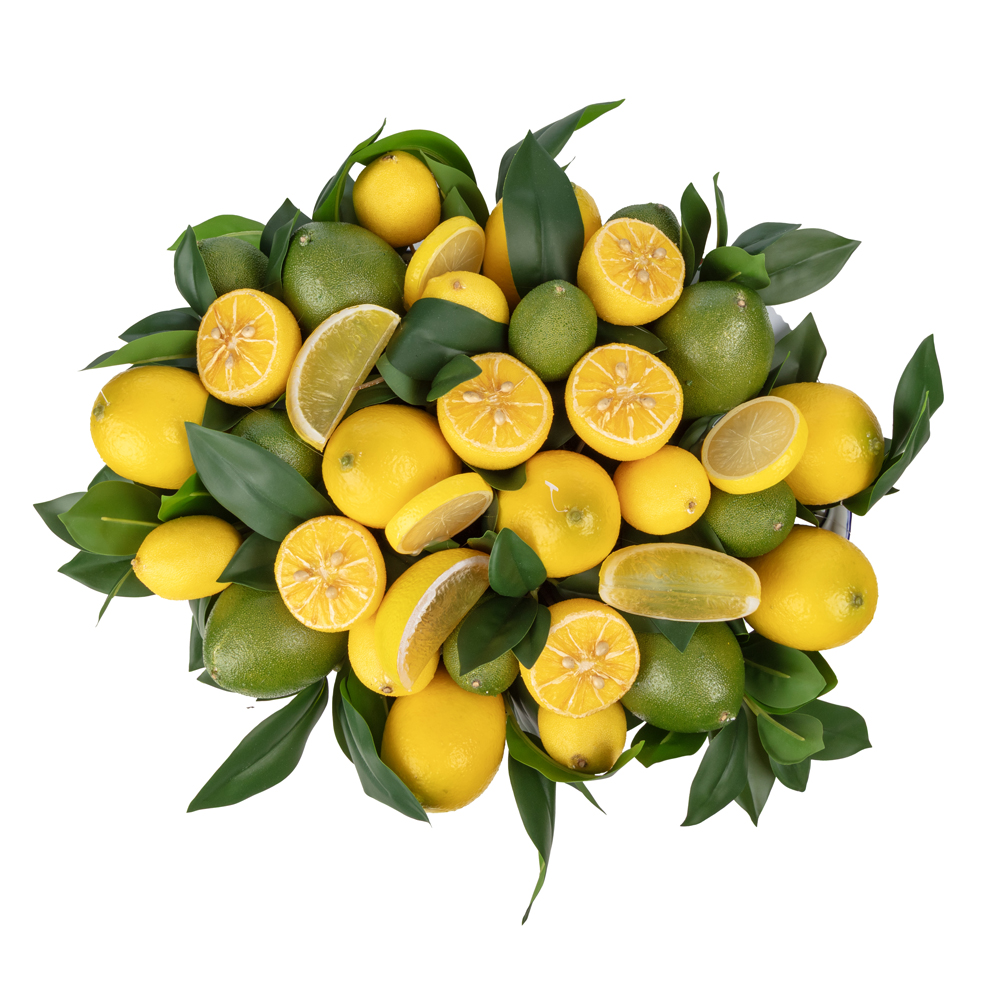 Bleu Blanc Vazo Limon Aranjman (20 CM) Bleu Blanc Vazo Limon Aranjman (20 CM) - Görsel 2