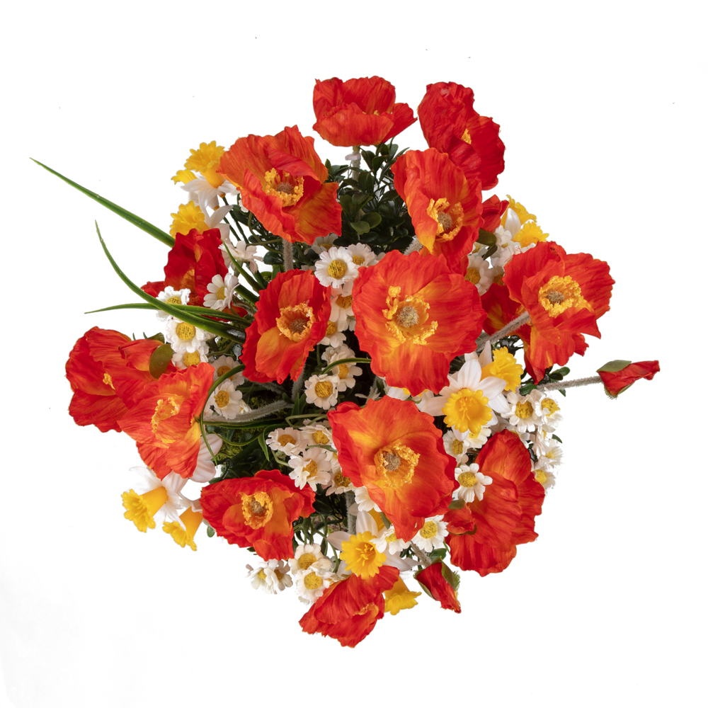 Natural Kütükte Gelincik Aranjman (35 CM) Natural Kütükte Gelincik Aranjman (35 CM) - Görsel 2