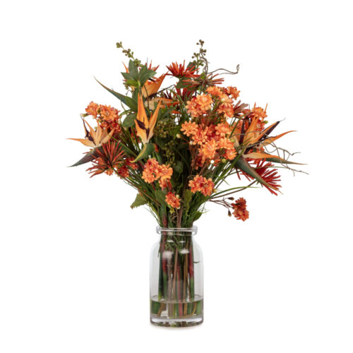 Jelli Cam Vazoda Ekinezyalı Starliçe Aranjman (40 CM)