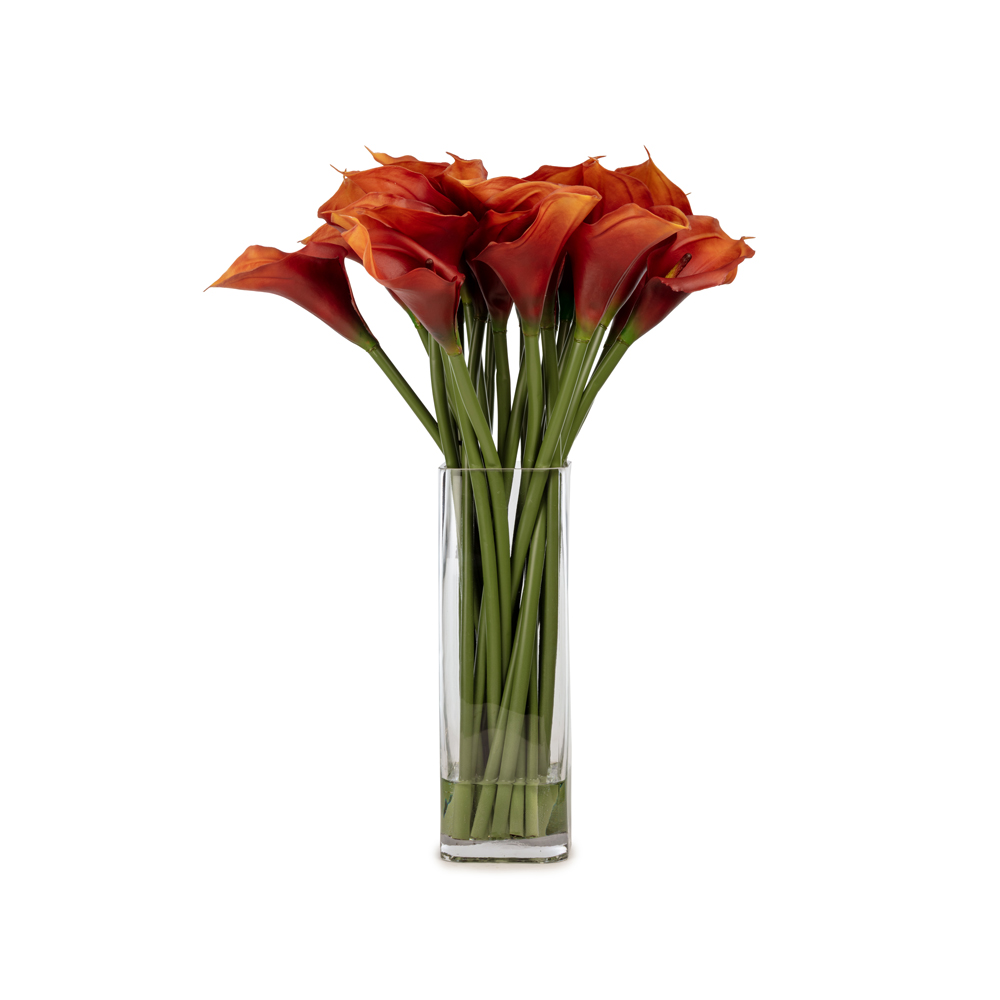 Cam Vazoda Jelli Islak Dokulu Turuncu Gala Aranjman (60 CM) Cam Vazoda Jelli Islak Dokulu Turuncu Gala Aranjman (60 CM)