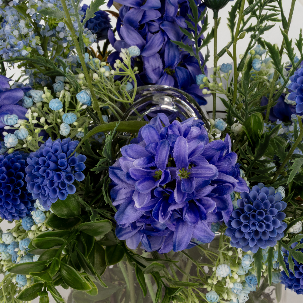 Jelli Cam Çanta Karışık Sümbül Aranjman (40 CM) Jelli Cam Çanta Karışık Sümbül Aranjman (40 CM) - Görsel 2