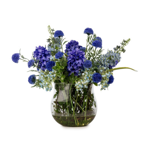 Jelli Cam Çanta Karışık Sümbül Aranjman (40 CM) Jelli Cam Çanta Karışık Sümbül Aranjman (40 CM)