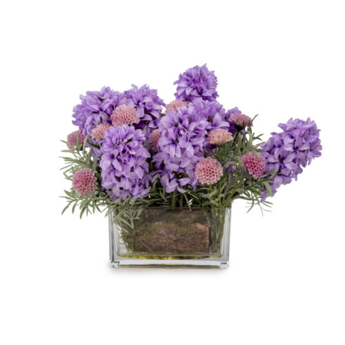 Jelli Cam Vazoda Sümbül Aranjman (35 CM) Jelli Cam Vazoda Sümbül Aranjman (35 CM)