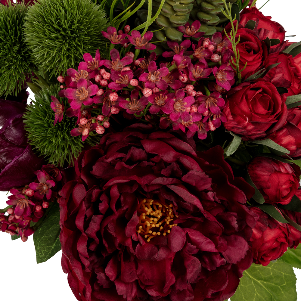 Jelli Cam Vazo Karışık Aranjman (37 CM) Jelli Cam Vazo Karışık Aranjman (37 CM) - Görsel 2