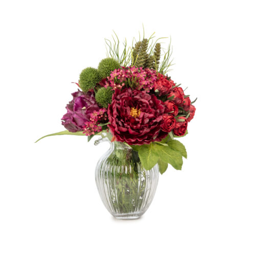 Jelli Cam Vazo Karışık Aranjman (37 CM) Jelli Cam Vazo Karışık Aranjman (37 CM)