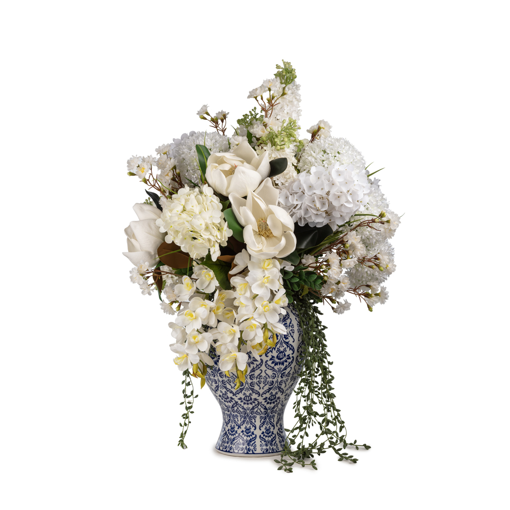 Bleu Blanc Vazoda Karışık Aranjman (75 CM) Bleu Blanc Vazoda Karışık Aranjman (75 CM)