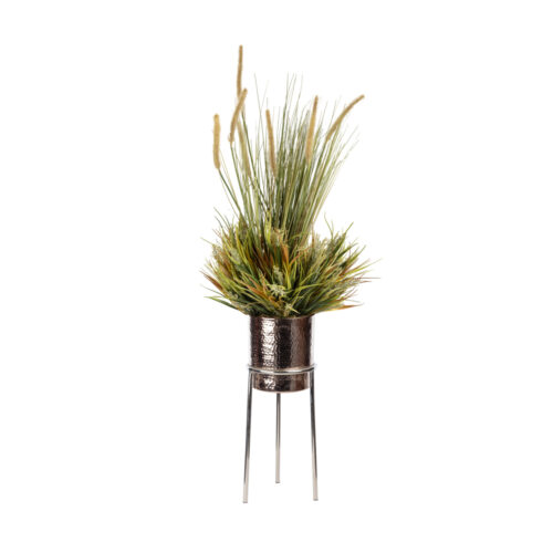 Metal Ayaklı Vazoda Pampas Aranjman (120 CM) Metal Ayaklı Vazoda Pampas Aranjman (120 CM)