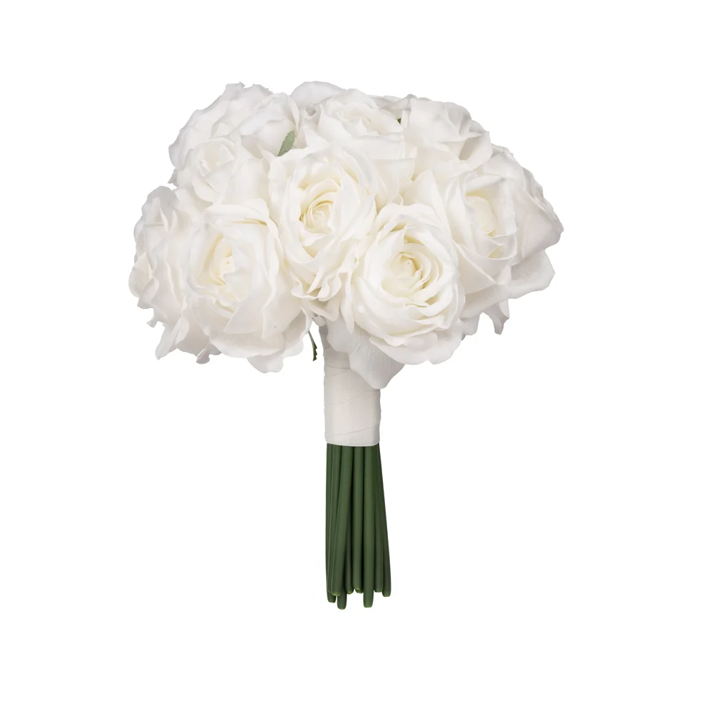 Islak Dokulu Beyaz Gül Gelin Buketi (30 CM) Islak Dokulu Beyaz Gül Gelin Buketi (30 CM)