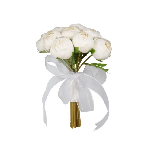 Islak Dokulu Beyaz Eren Gül Gelin Buketi (30 CM) Islak Dokulu Beyaz Eren Gül Gelin Buketi (30 CM)