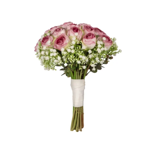 Kuru Görünümlü Cipsolu Gül Gelin Buketi (29 CM) Kuru Görünümlü Cipsolu Gül Gelin Buketi (29 CM)