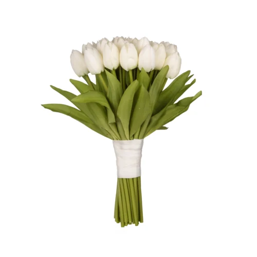 Islak Dokulu Beyaz Lale Gelin Buketi (37 CM) Islak Dokulu Beyaz Lale Gelin Buketi (37 CM)