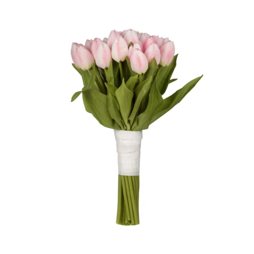 Islak Dokulu Pembe Lale Gelin Buketi (37 CM) Islak Dokulu Pembe Lale Gelin Buketi (37 CM)