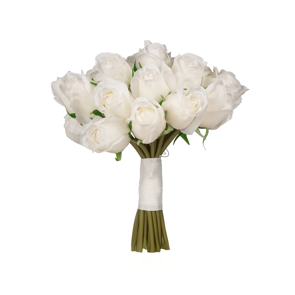 Islak Dokulu Beyaz Gül Gelin Buketi (27 CM) Islak Dokulu Beyaz Gül Gelin Buketi (27 CM)