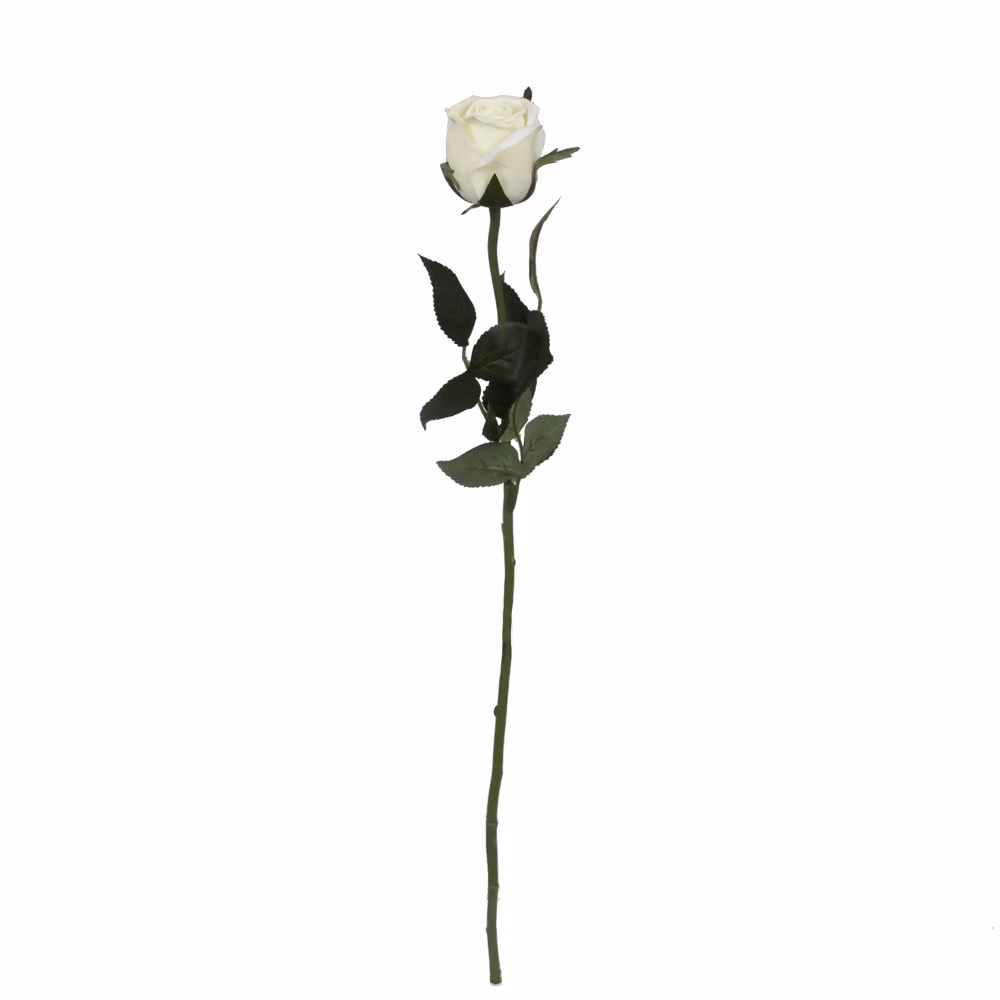 Yapay Tek Dal Islak Dokulu Gül (60 CM) - Görsel 6