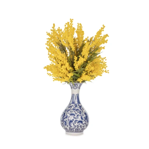 Bleu Blanc Vazoda Mimoza Aranjman (80 CM)