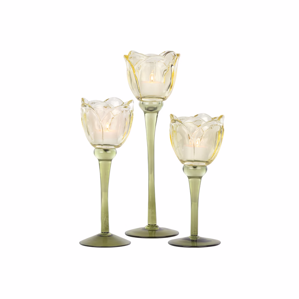 Sarı Cam Kadeh (22 CM) - Görsel 2