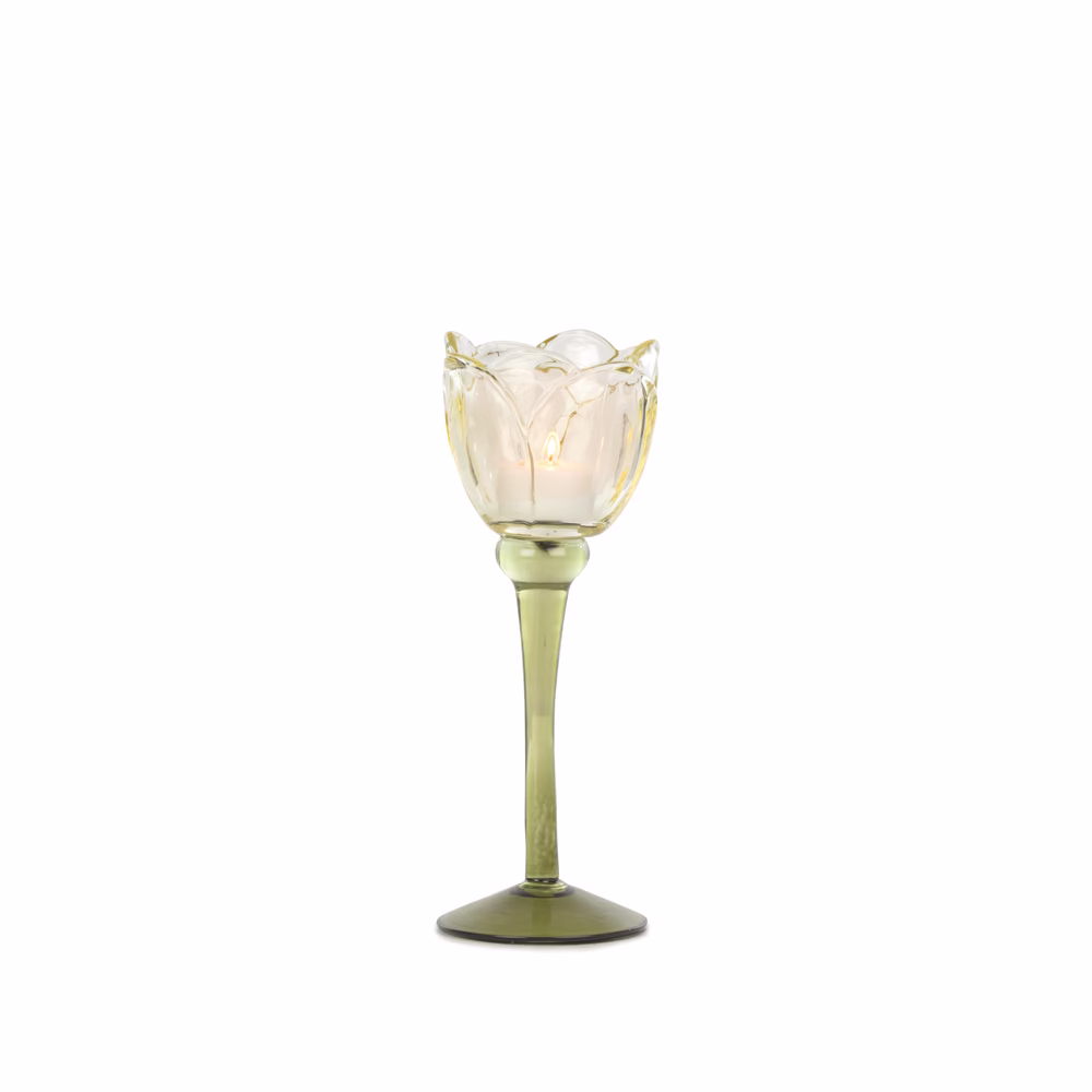 Sarı Cam Kadeh (22 CM)