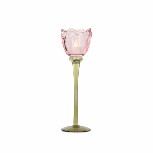 Pembe Cam Kadeh (27 CM)