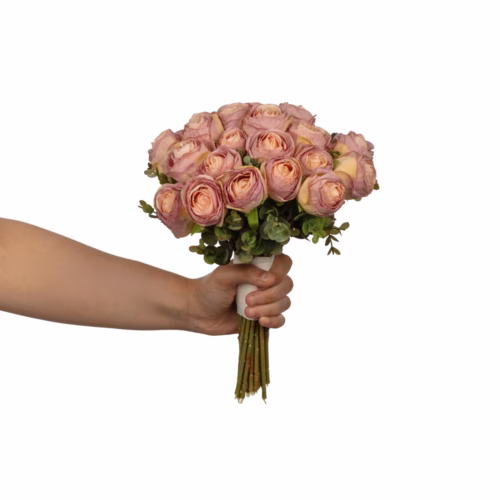 Kuru Görünümlü Gül Gelin Buketi (27 CM)