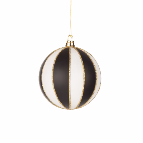 Siyah Beyaz Yılbaşı Top (10 CM)