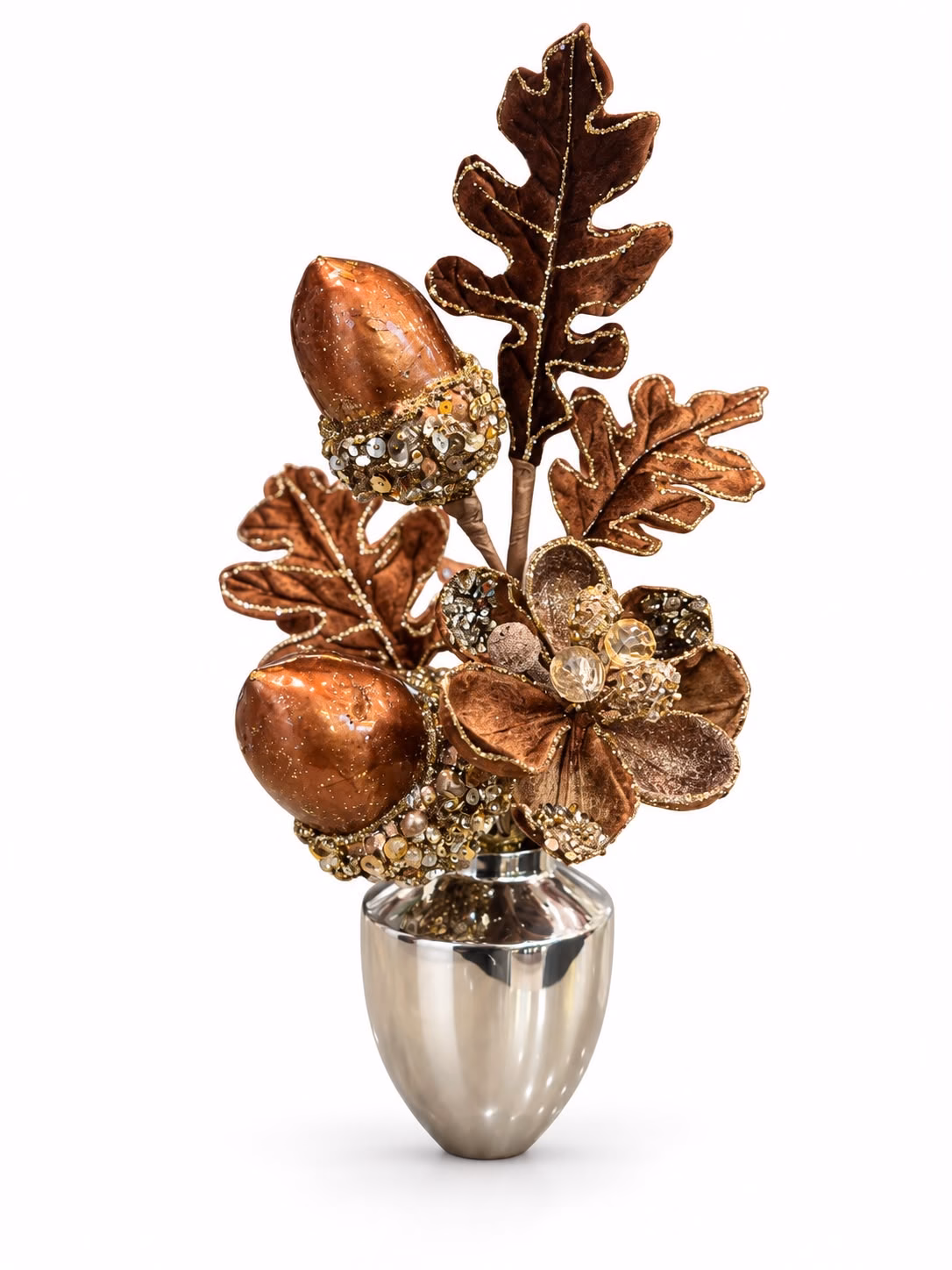 Metal Mini Vazoda Palamut Aranjman (30 CM)